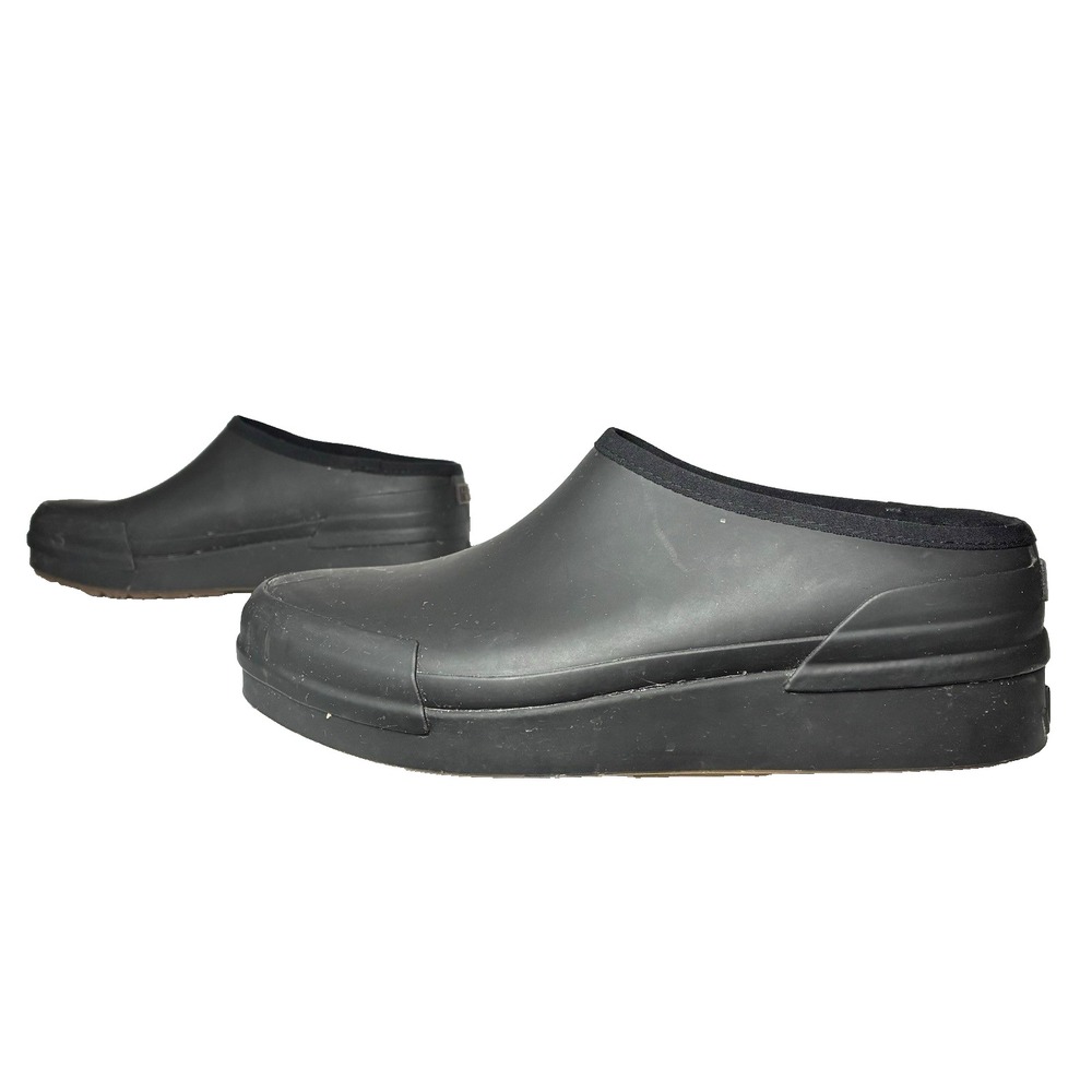LL Bean Women Light Wellie Garden Slip-On Clogs Black Waterproof size 10M shoes